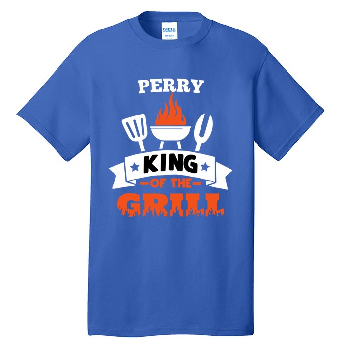 Perry King Of The Grill Grilling Bbq Chef Master Cooking Gift Tall T-Shirt