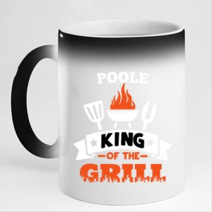 Poole King Of The Grill Grilling Bbq Chef Master Cooking Gift 11oz Black Color Changing Mug