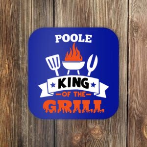 Poole King Of The Grill Grilling Bbq Chef Master Cooking Gift Coaster