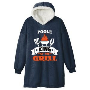 Poole King Of The Grill Grilling Bbq Chef Master Cooking Gift Hooded Wearable Blanket