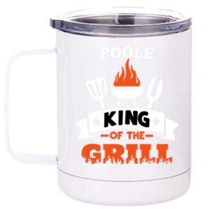 Poole King Of The Grill Grilling Bbq Chef Master Cooking Gift 12 oz Stainless Steel Tumbler Cup