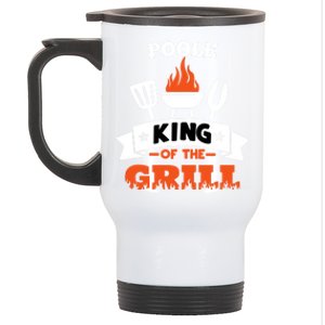 Poole King Of The Grill Grilling Bbq Chef Master Cooking Gift Stainless Steel Travel Mug