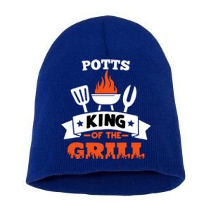 Potts King Of The Grill Grilling Bbq Chef Master Cooking Gift Short Acrylic Beanie