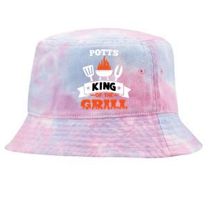 Potts King Of The Grill Grilling Bbq Chef Master Cooking Gift Tie-Dyed Bucket Hat