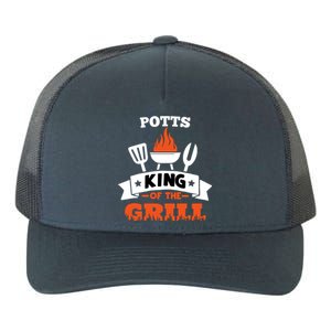 Potts King Of The Grill Grilling Bbq Chef Master Cooking Gift Yupoong Adult 5-Panel Trucker Hat