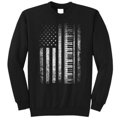 Patriotic Keyboard Player Keyboardist Keyboarder Usa Flag Sweatshirt