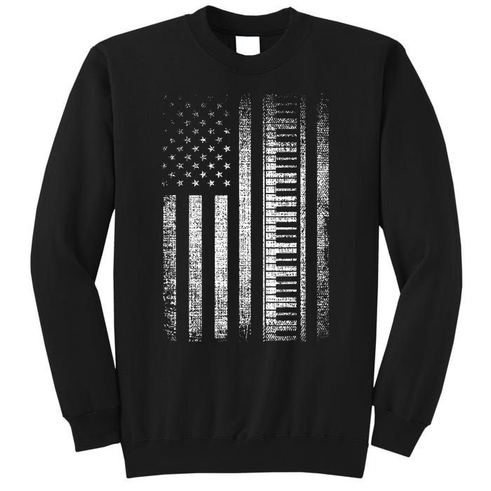 Patriotic Keyboard Player Keyboardist Keyboarder Usa Flag Sweatshirt