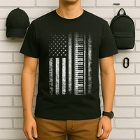 Patriotic Keyboard Player Keyboardist Keyboarder Usa Flag T-Shirt