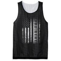 Patriotic Keyboard Player Keyboardist Keyboarder Usa Flag Mesh Reversible Basketball Jersey Tank