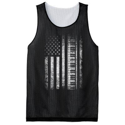 Patriotic Keyboard Player Keyboardist Keyboarder Usa Flag Mesh Reversible Basketball Jersey Tank