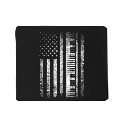 Patriotic Keyboard Player Keyboardist Keyboarder Usa Flag Mousepad
