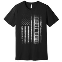 Patriotic Keyboard Player Keyboardist Keyboarder Usa Flag Premium T-Shirt