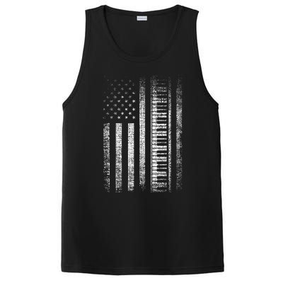 Patriotic Keyboard Player Keyboardist Keyboarder Usa Flag PosiCharge Competitor Tank