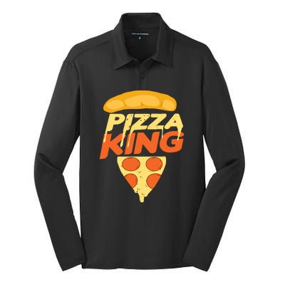 Pizza King Silk Touch Performance Long Sleeve Polo