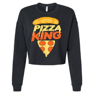 Pizza King Cropped Pullover Crew