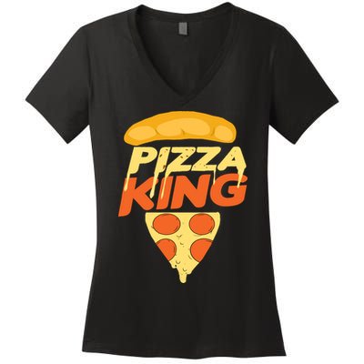 Pizza King Women's V-Neck T-Shirt