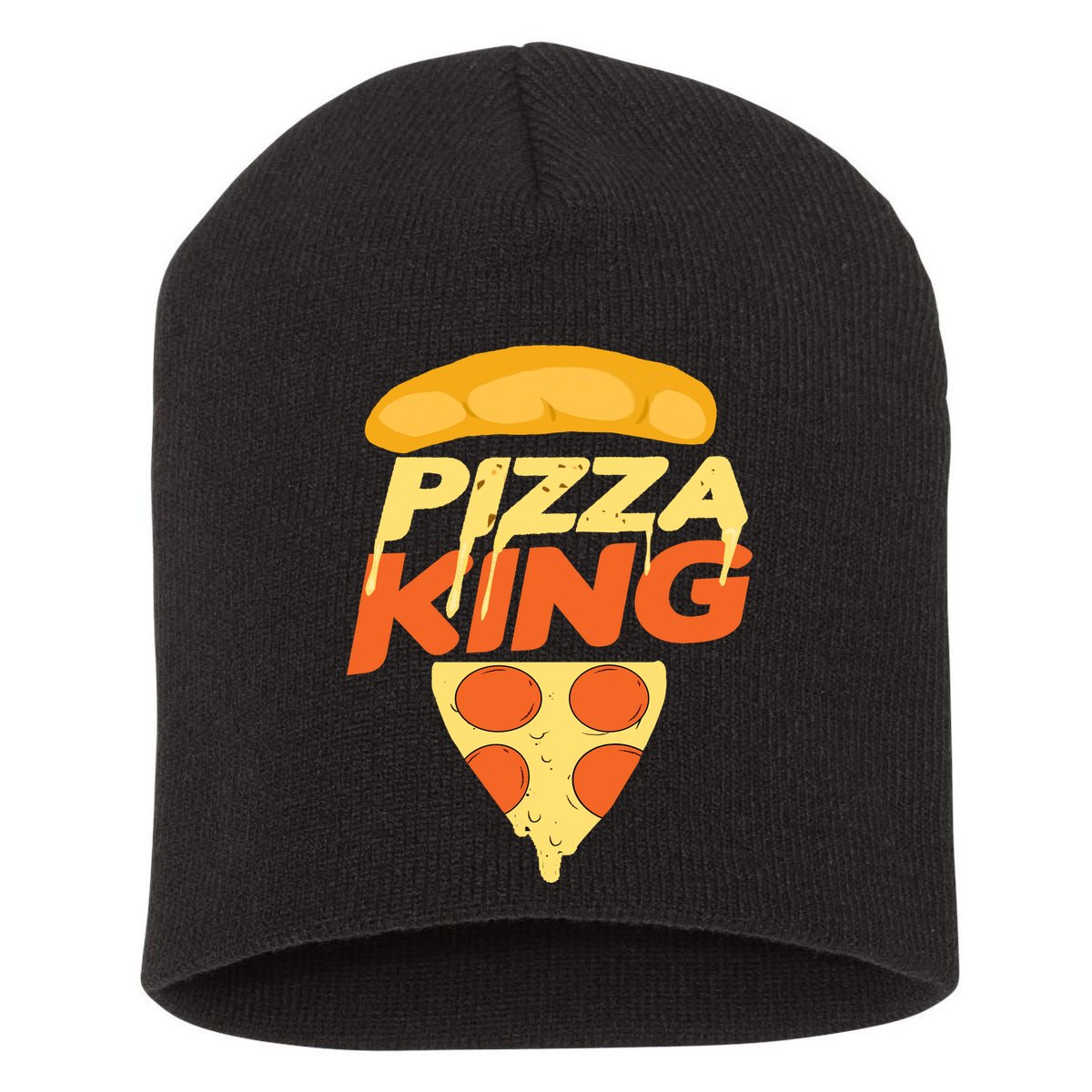 Pizza King Short Acrylic Beanie