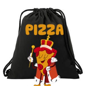 Pizza King, Pizza Lover Tee, Cute Pizza Drawstring Bag