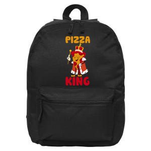 Pizza King, Pizza Lover Tee, Cute Pizza 16 in Basic Backpack