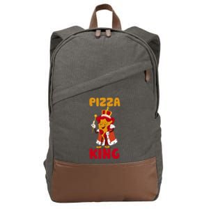 Pizza King, Pizza Lover Tee, Cute Pizza Cotton Canvas Backpack