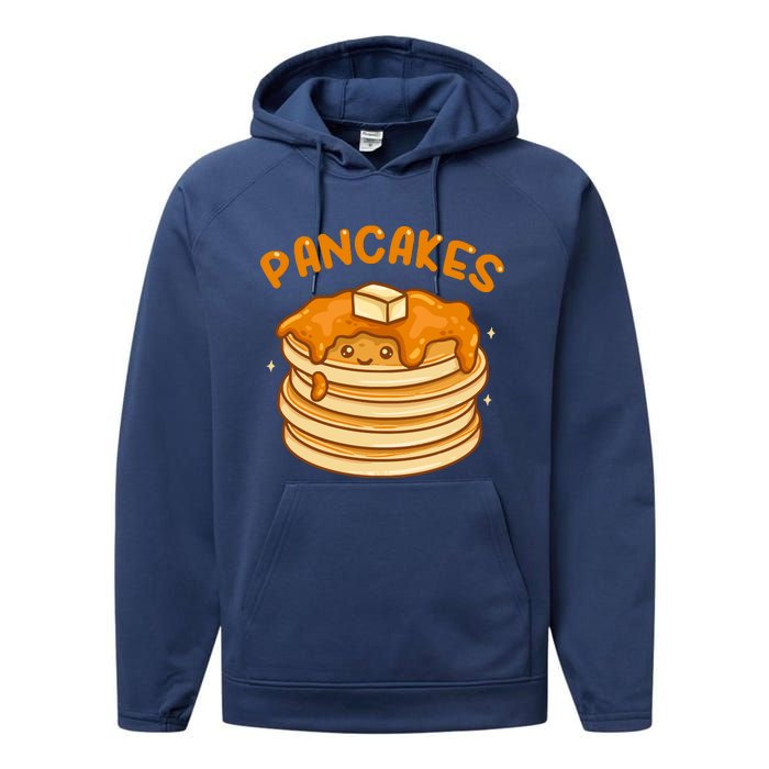 Pancakes Kawaii Performance Fleece Hoodie