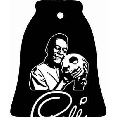 Pele, King Pele Brazil Brasil Football Legend Footy Soccer All Time Ceramic Bell Ornament