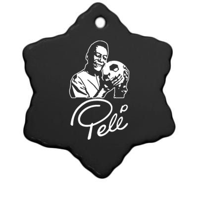 Pele, King Pele Brazil Brasil Football Legend Footy Soccer All Time Ceramic Star Ornament