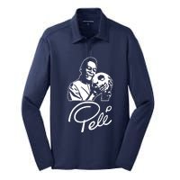 Pele, King Pele Brazil Brasil Football Legend Footy Soccer All Time Silk Touch Performance Long Sleeve Polo