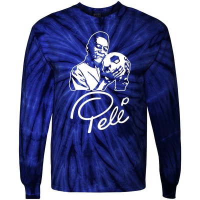 Pele, King Pele Brazil Brasil Football Legend Footy Soccer All Time Tie-Dye Long Sleeve Shirt