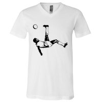 Pele, King Pele Brazil Brasil Football Legend Footy Soccer All Time V-Neck T-Shirt