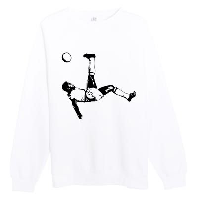 Pele, King Pele Brazil Brasil Football Legend Footy Soccer All Time Premium Crewneck Sweatshirt