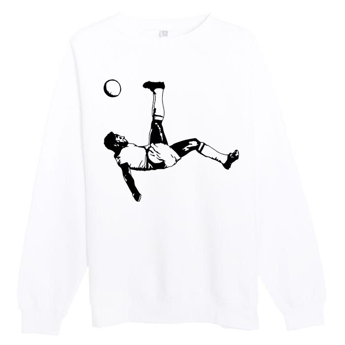 Pele, King Pele Brazil Brasil Football Legend Footy Soccer All Time Premium Crewneck Sweatshirt