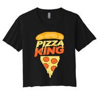 Pizza King Women's Crop Top Tee