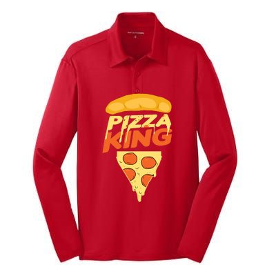 Pizza King Silk Touch Performance Long Sleeve Polo