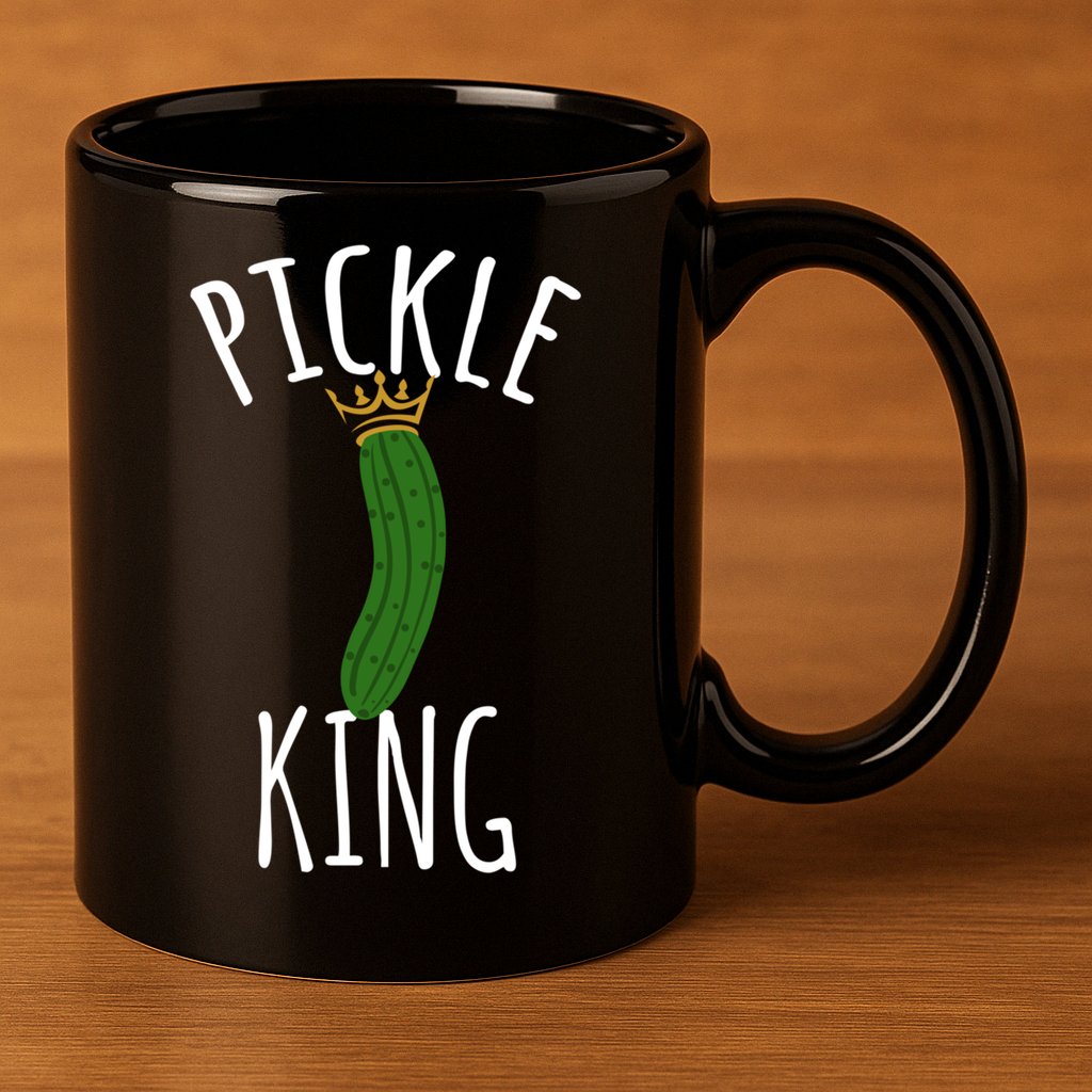 Pickle King Pickles Vegan Pickle Gift 11oz C Handle Ceramic Mug
