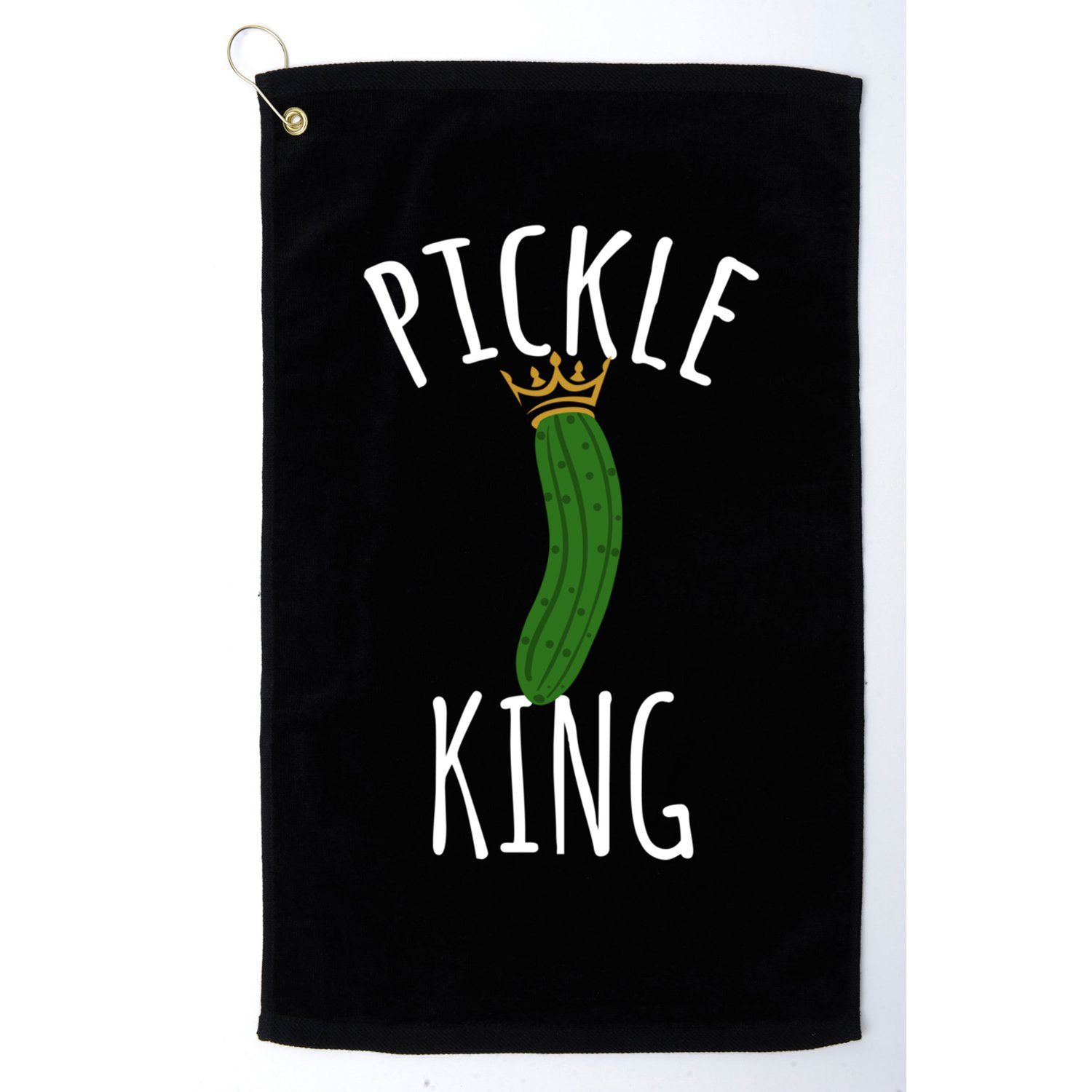 Pickle King Pickles Vegan Pickle Gift Golf Towel