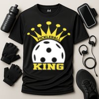Pickleball King Paddles Player Gift Cooling Performance Crew T-Shirt