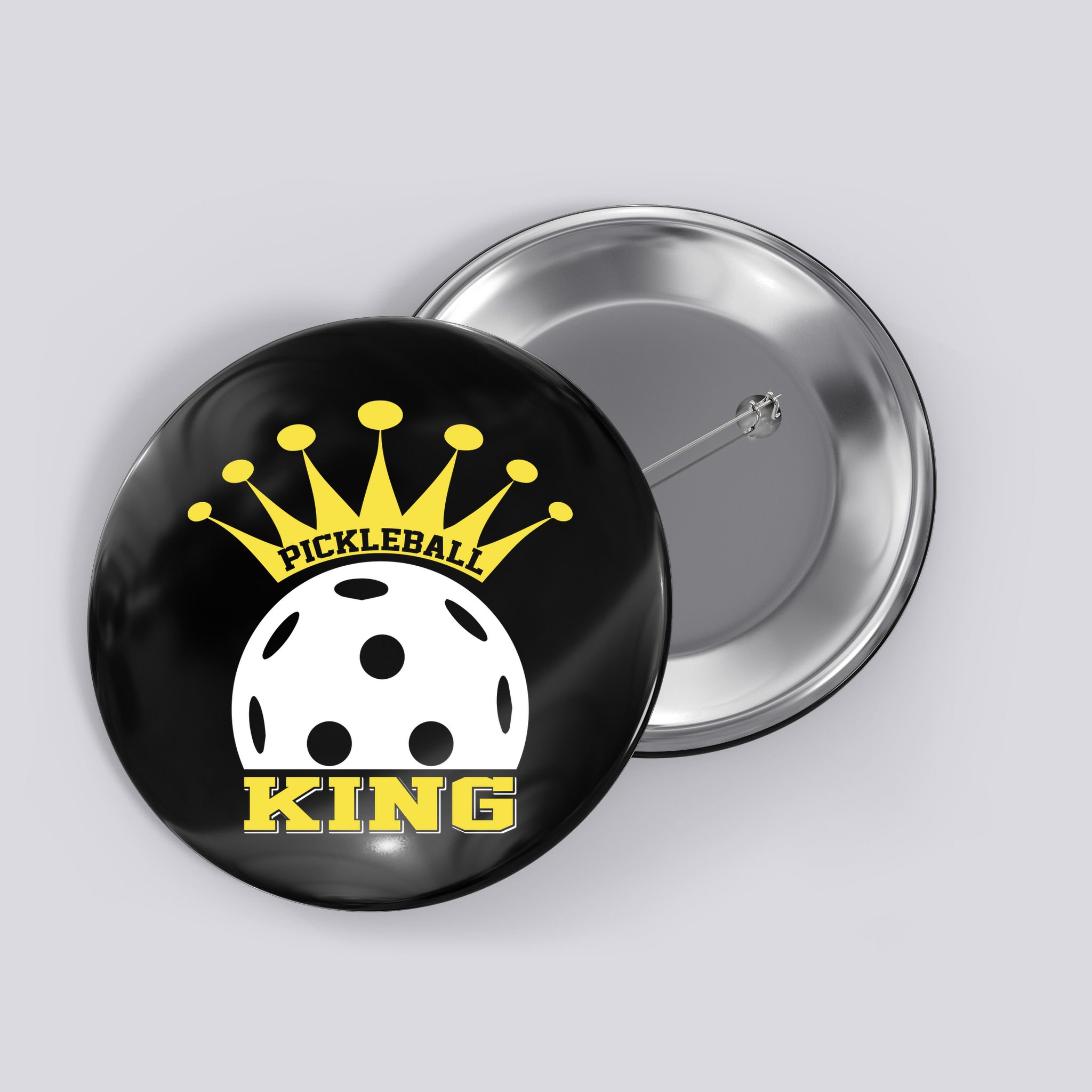 Pickleball King Paddles Player Gift Button