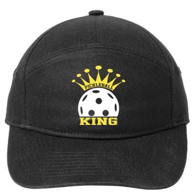 Pickleball King Paddles Player Gift 7-Panel Snapback Hat