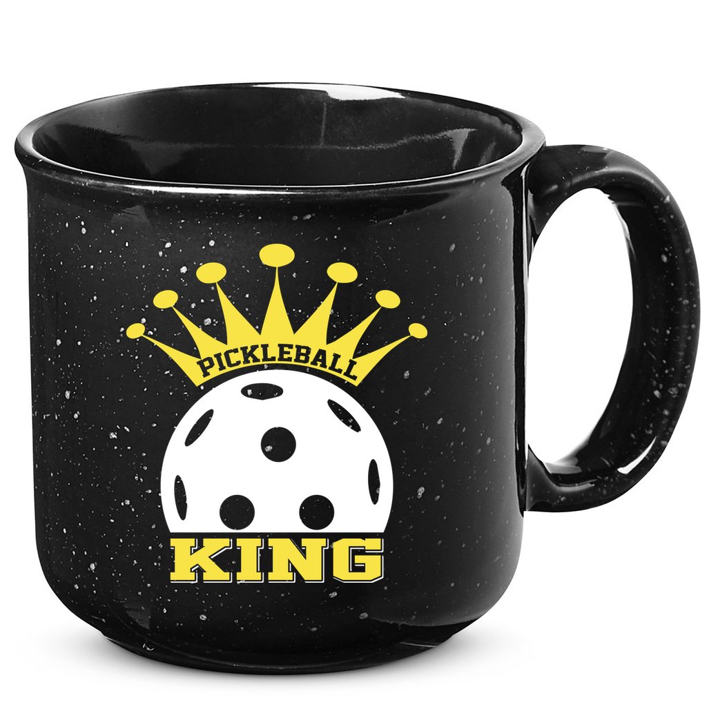 Pickleball King Paddles Player Gift 15oz Campfire Ceramic Mug