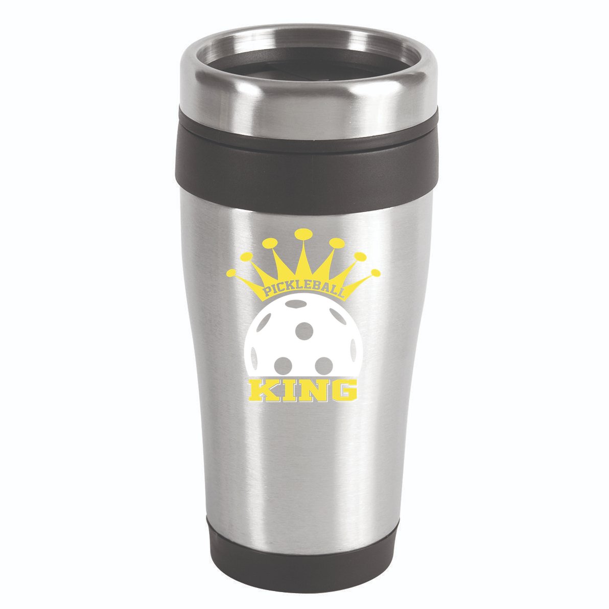 Pickleball King Paddles Player Gift 16oz Travel Tumbler