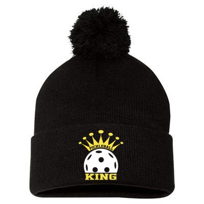 Pickleball King Paddles Player Gift Pom Pom 12in Knit Beanie