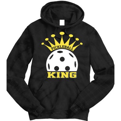 Pickleball King Paddles Player Gift Tie Dye Hoodie