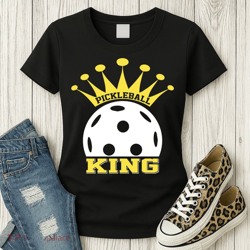 Pickleball King Paddles Player Gift Womens T-Shirt