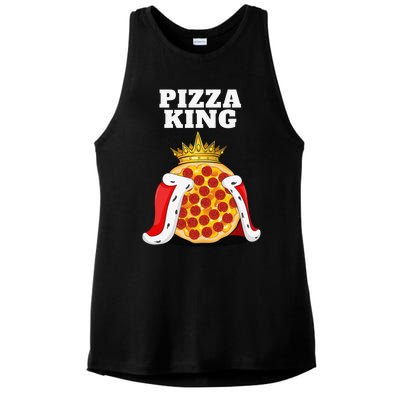 Pizza King Pizza Lover Cute Pizza Funny Foodie Ladies PosiCharge Tri-Blend Wicking Tank