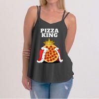 Pizza King Pizza Lover Cute Pizza Funny Foodie Women's Strappy Tank