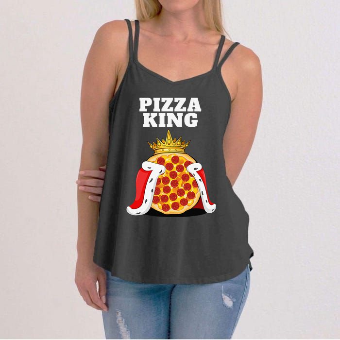 Pizza King Pizza Lover Cute Pizza Funny Foodie Women's Strappy Tank