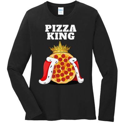 Pizza King Pizza Lover Cute Pizza Funny Foodie Ladies Long Sleeve Shirt