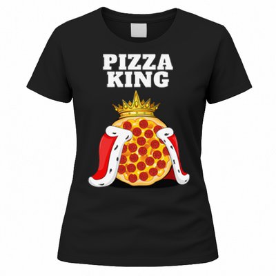 Pizza King Pizza Lover Cute Pizza Funny Foodie Women's T-Shirt