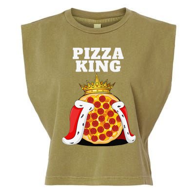 Pizza King Pizza Lover Cute Pizza Funny Foodie Garment-Dyed Women's Muscle Tee